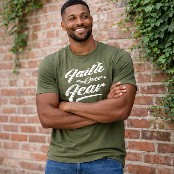 Faith Over Fear - Olive Drab Green