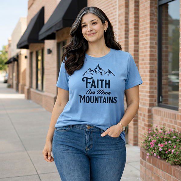 Faith Can Move Mountains - Carolina Blue