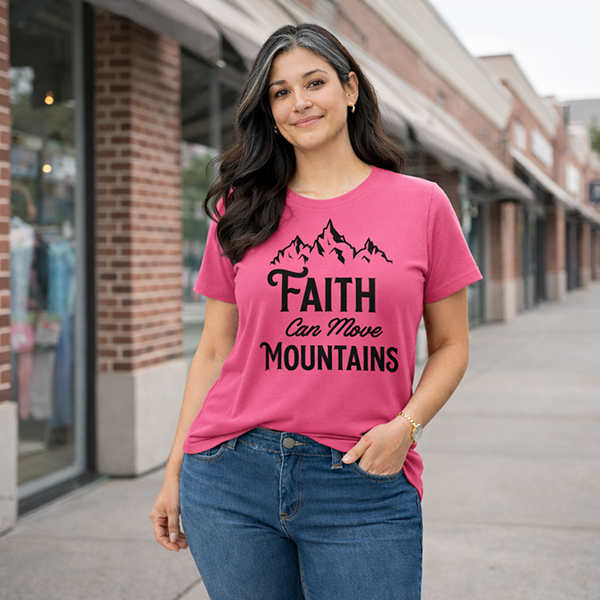 Faith Can Move Mountains - Neon Pink