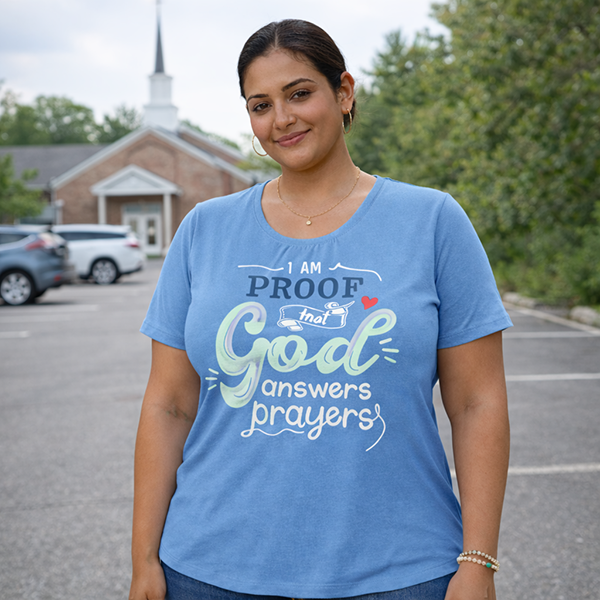 Proof God Answers Prayers - Carolina Blue