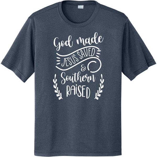 God Made Jesus Saved - True Navy Heather
