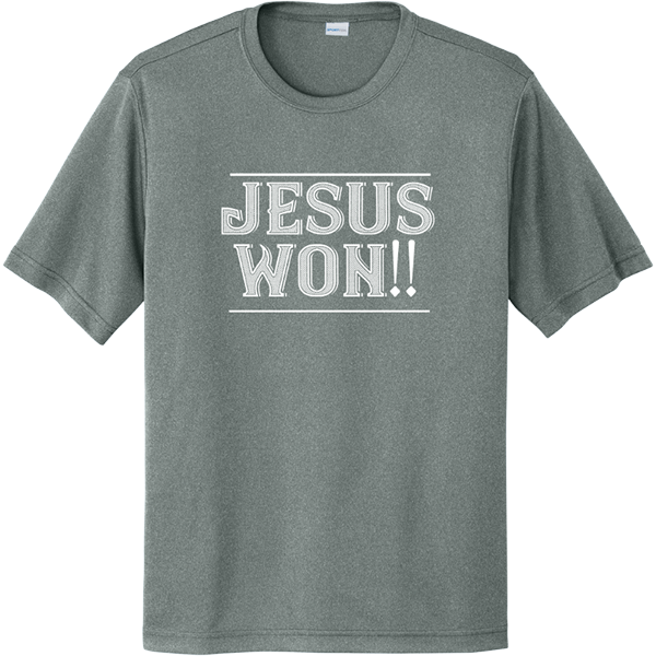 Jesus Won!! - Grey Concrete Heather