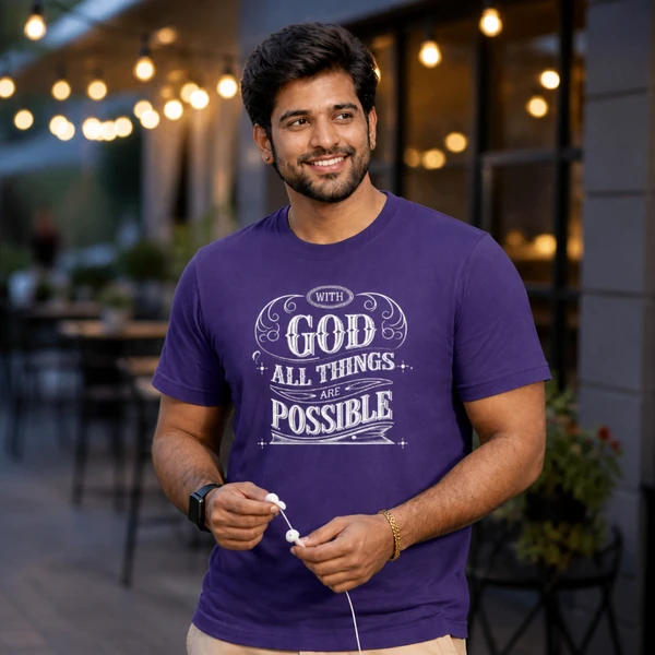 With God All Things Possible - Purple