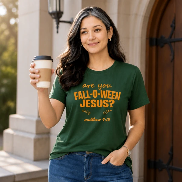 Fall-O-Ween Jesus - Forest Green