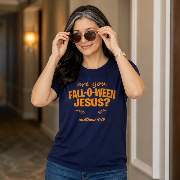 Fall-O-Ween Jesus - True Navy