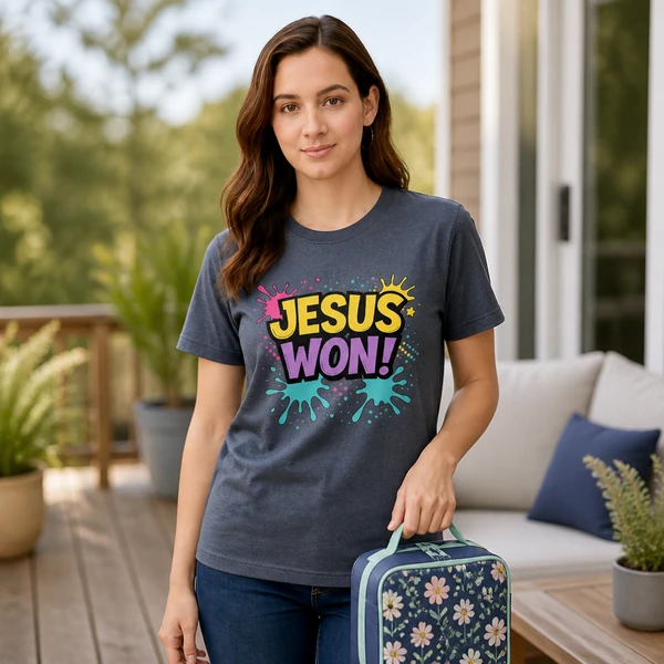 Jesus Won! - True Navy Heather
