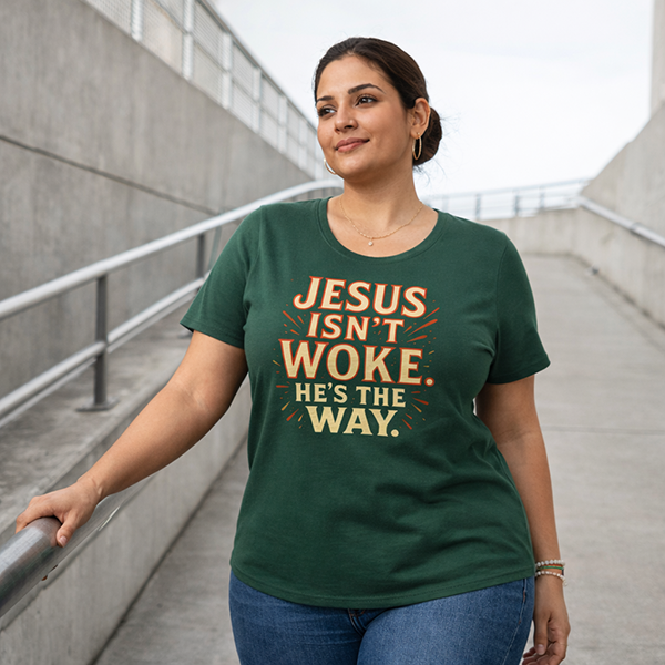 Jesus Isn’t Woke, He’s the Way - Forest Green