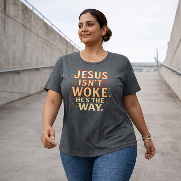 Jesus Isn’t Woke, He’s the Way - Iron Grey Heather