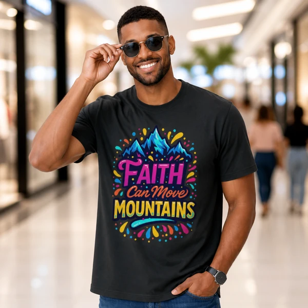 Faith Can Move Mountains - Black