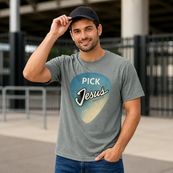 Pick Jesus (Romans 10:13) - Grey Concrete Heather
