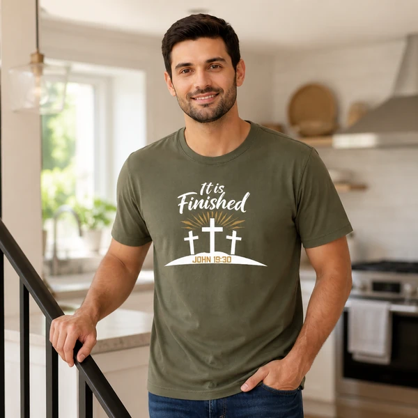 It Is Finished – John 19:30 - Olive Drab Green