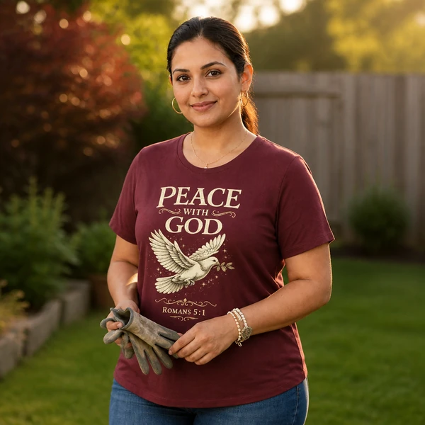 Peace With God Romans 5:1 - Maroon