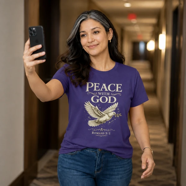 Peace With God Romans 5:1 - Purple