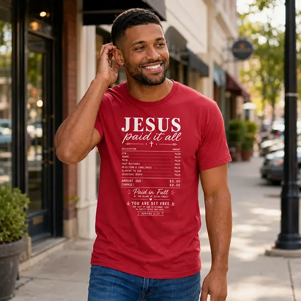 Jesus Paid It All - True Red