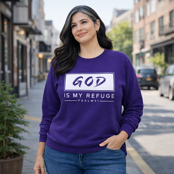 God Is My Refuge (Psalm 91) - Purple