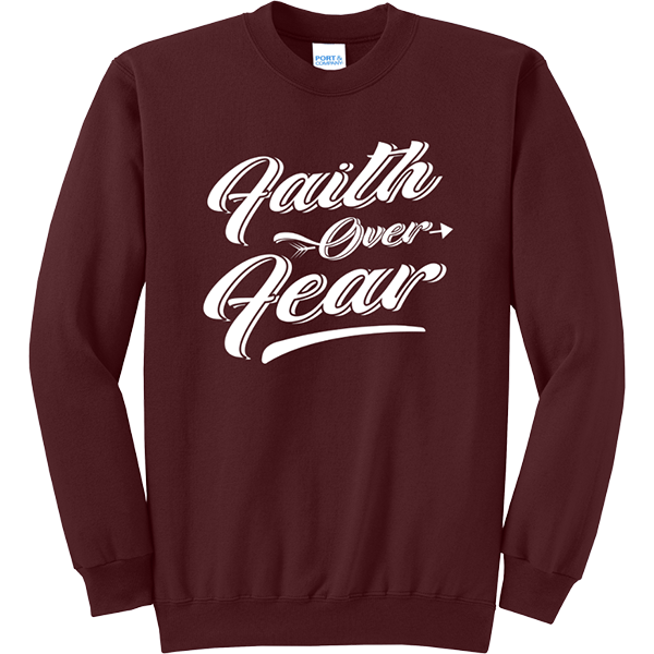 Faith Over Fear - Maroon