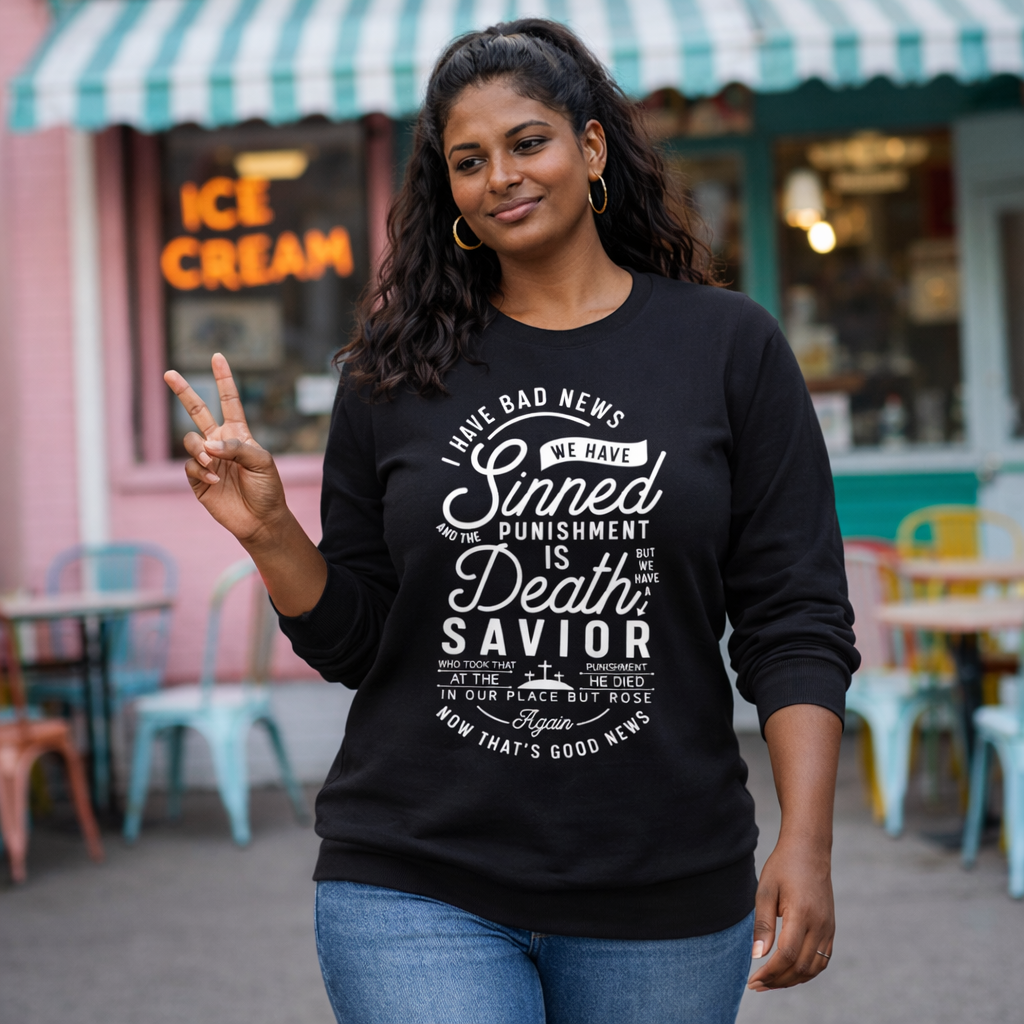 Bad News / Good News Savior Message - Jet Black