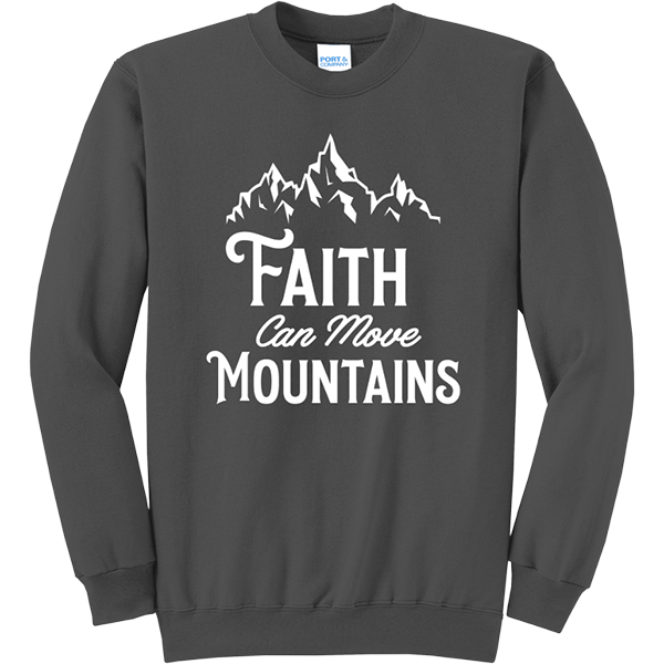 Faith Can Move Mountains - Charcoal