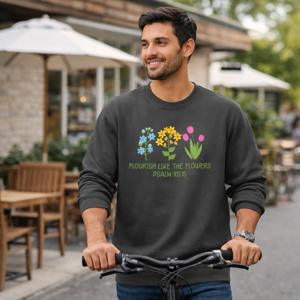 Flourish Like the Flowers (Psalm 103:15) - Charcoal