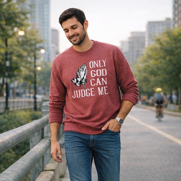 Only God Can Judge Me - Heather Red