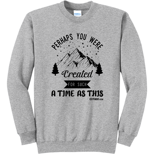 Created for Such a Time as This (Esther 4:14) - Athletic Heather