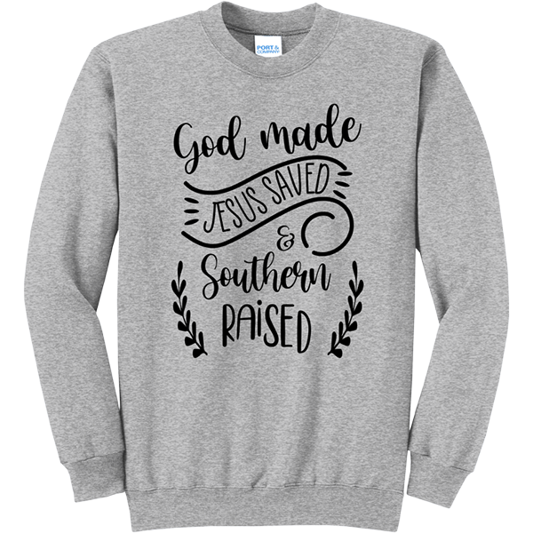 God Made Jesus Saved - Athletic Heather