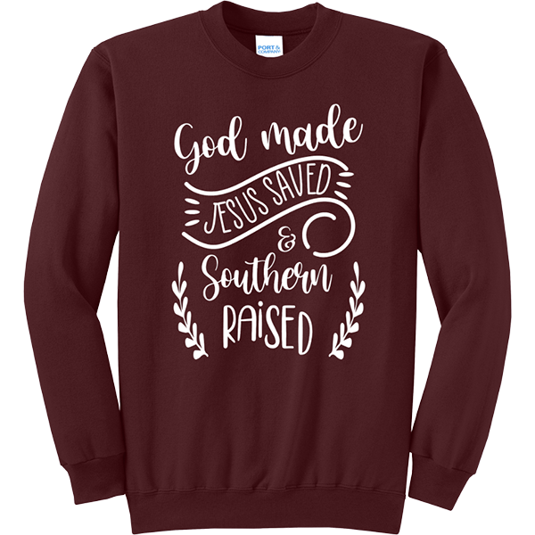 God Made Jesus Saved - Maroon