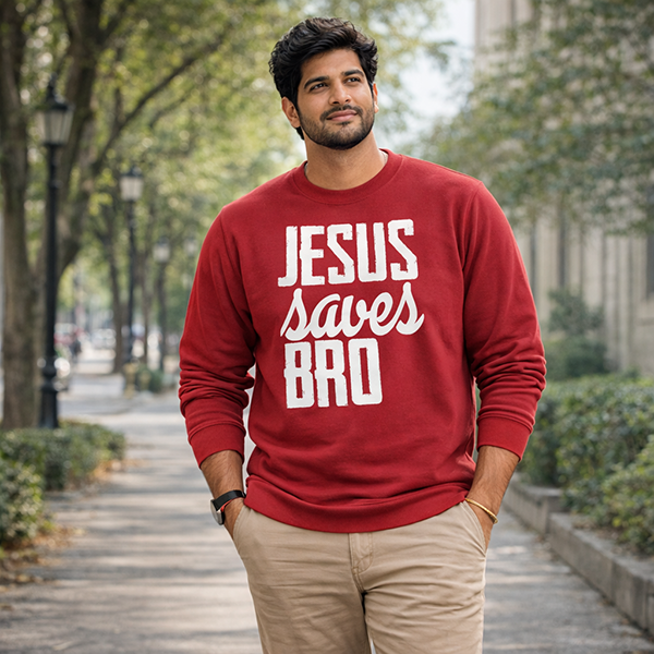 Jesus Saves Bro - Red