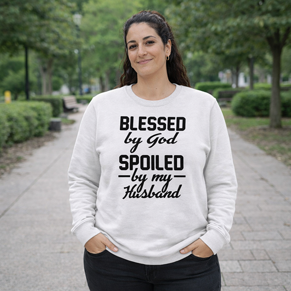 Blessed by God, Spoiled by My Husband - White