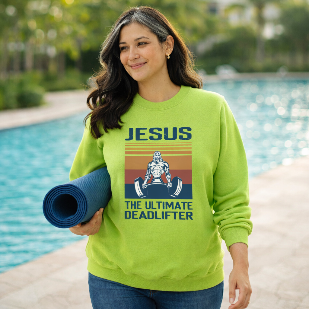 Jesus the Ultimate Deadlifter - Neon Yellow