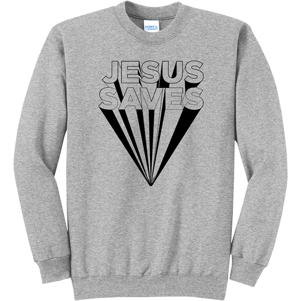 Jesus Saves - Athletic Heather