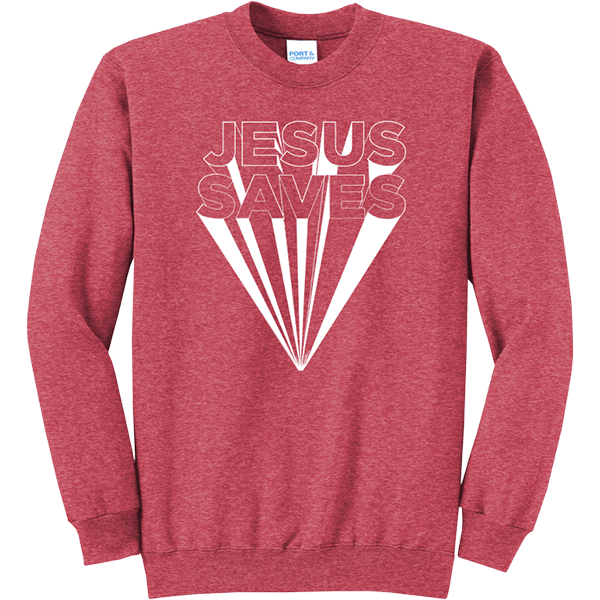 Jesus Saves - Heather Red
