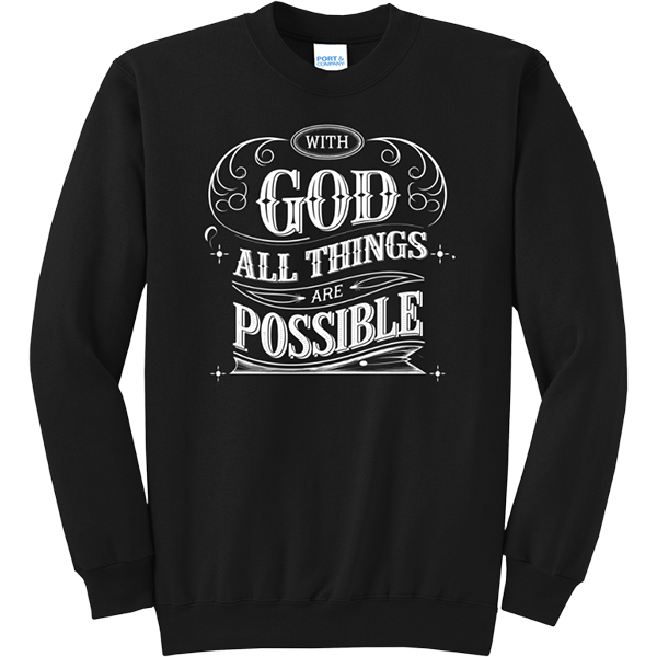 With God All Things Possible - Jet Black