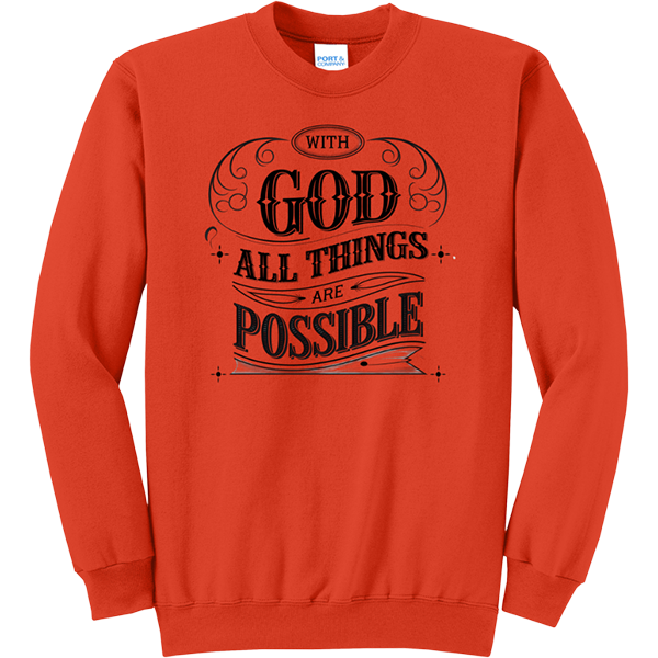 With God All Things Possible - Orange