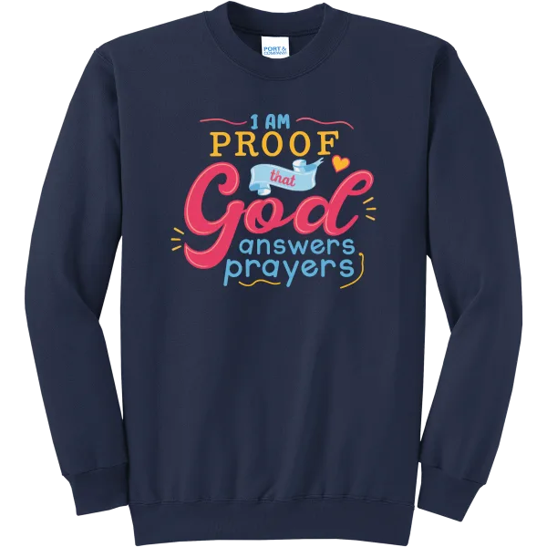 I Am Proof God Answers Prayers - Navy