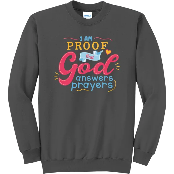 I Am Proof God Answers Prayers - Charcoal
