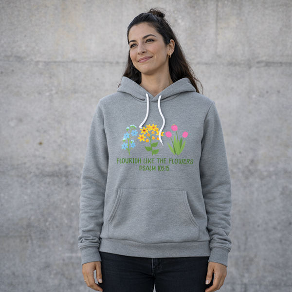 Flourish Like the Flowers (Psalm 103:15) - Athletic Heather
