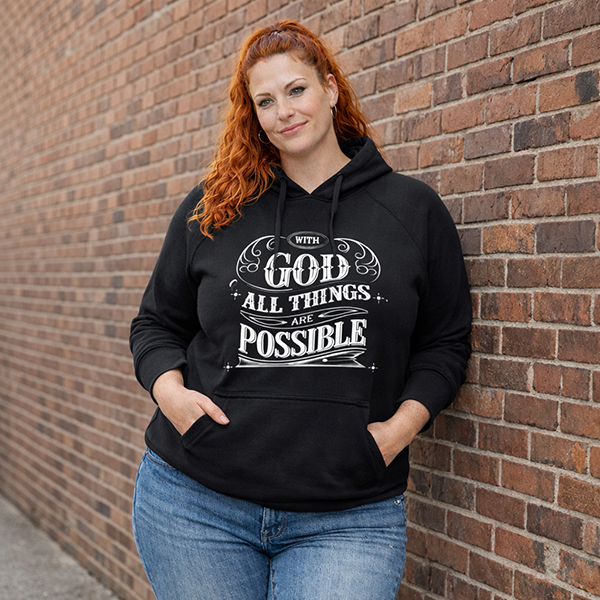 With God All Things Possible - Ecru