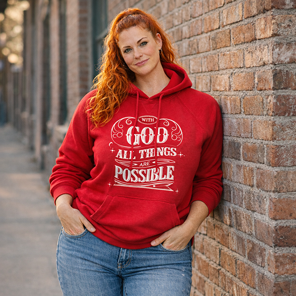 With God All Things Possible - True Red