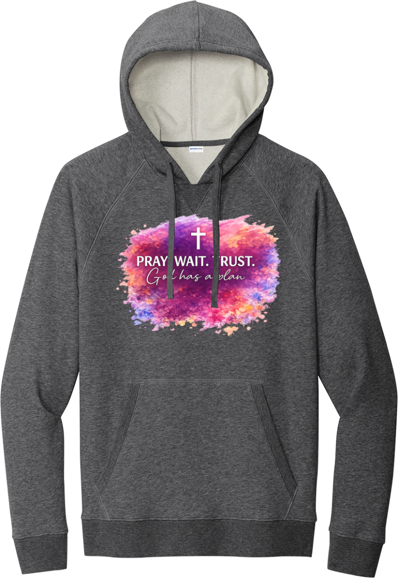 Pray Wait Trust - Graphite Heather