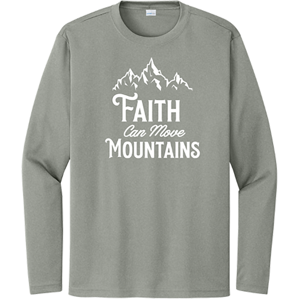 Faith Can Move Mountains - Grey Concrete Heather