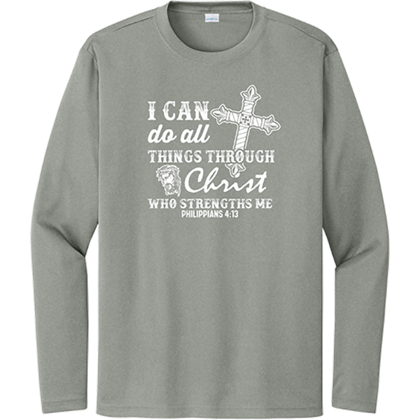 I Can Do All Things Through Christ - Grey Concrete Heather