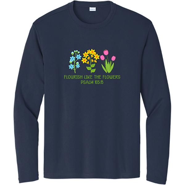 Flourish Like the Flowers (Psalm 103:15) - True Navy
