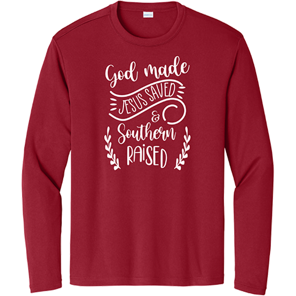 God Made Jesus Saved - Deep Red