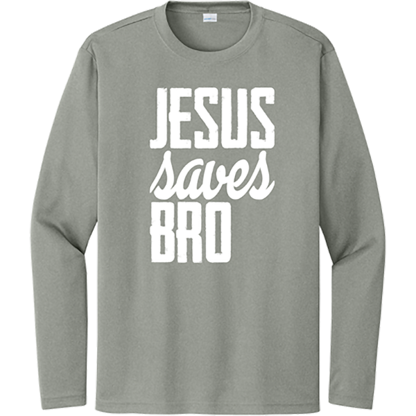 Jesus Saves Bro - Grey Concrete Heather