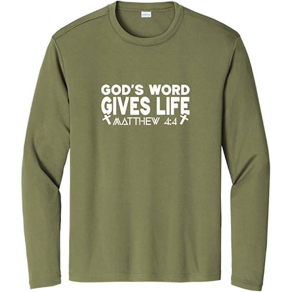 God’s Word Gives Life - Olive Drab Green