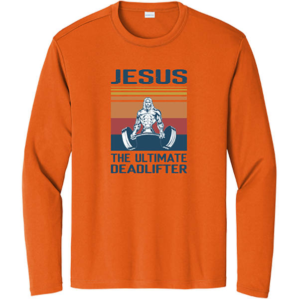 Jesus the Ultimate Deadlifter - Deep Orange