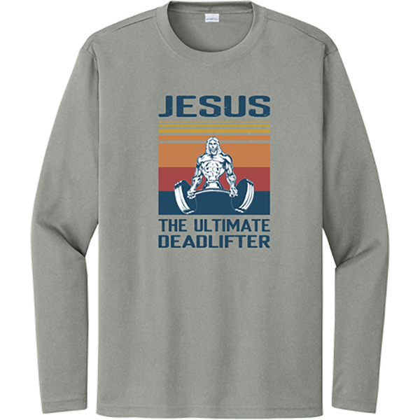 Jesus the Ultimate Deadlifter - Grey Concrete Heather