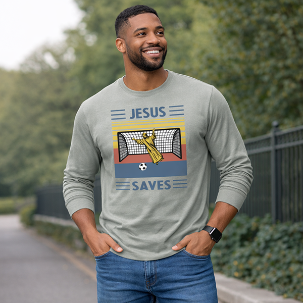 Jesus Saves - Grey Concrete Heather