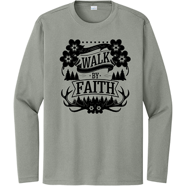 Walk by Faith - Grey Concrete Heather